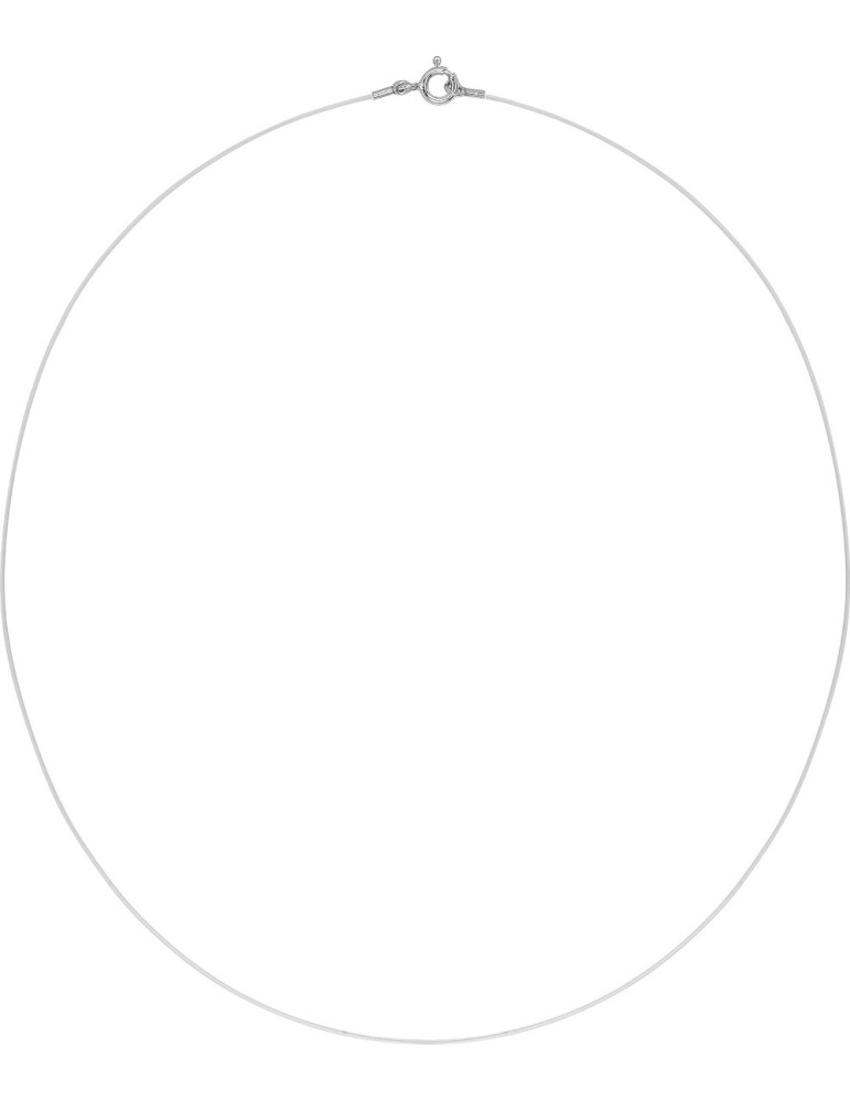 Collier Fil Nylon or blanc 18K