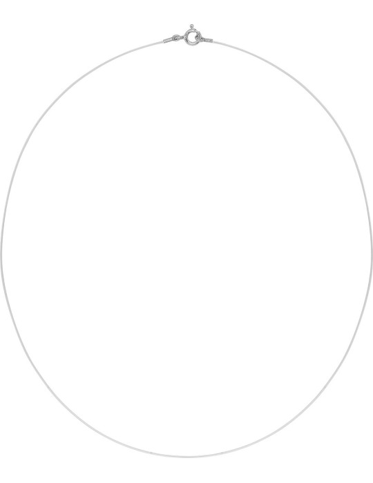 Collier Fil Nylon or blanc 18K