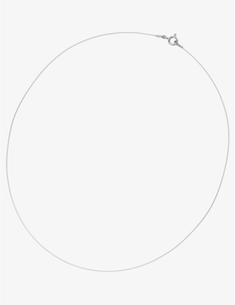 Collier Fil Nylon or blanc 18K