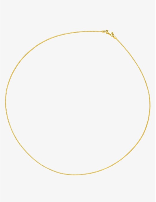 Collier câble or jaune