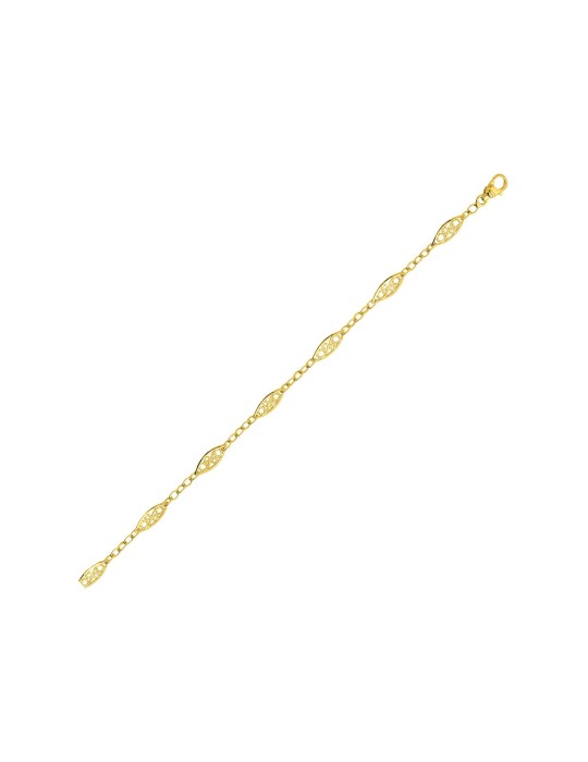Chaine Filigrane or jaune 18K