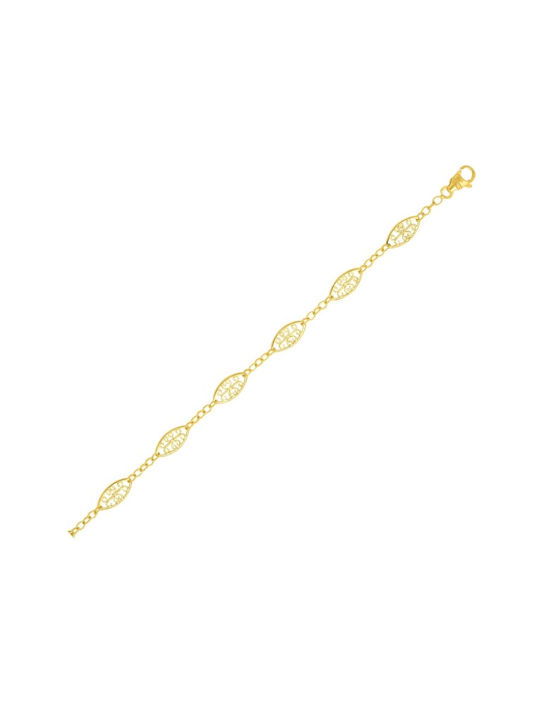 Chaine Filigrane or jaune 18K