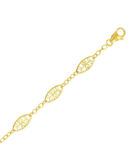 Chaine Filigrane or jaune 18K Chaine Filigrane or jaune 18K
