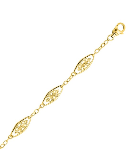 Chaine Filigrane or jaune 18K Chaine Filigrane or jaune 18K