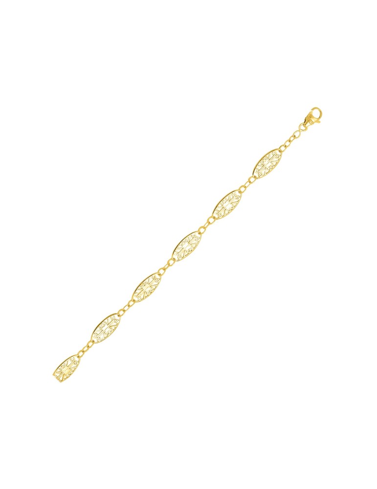 Chaine Filigrane or jaune 18K