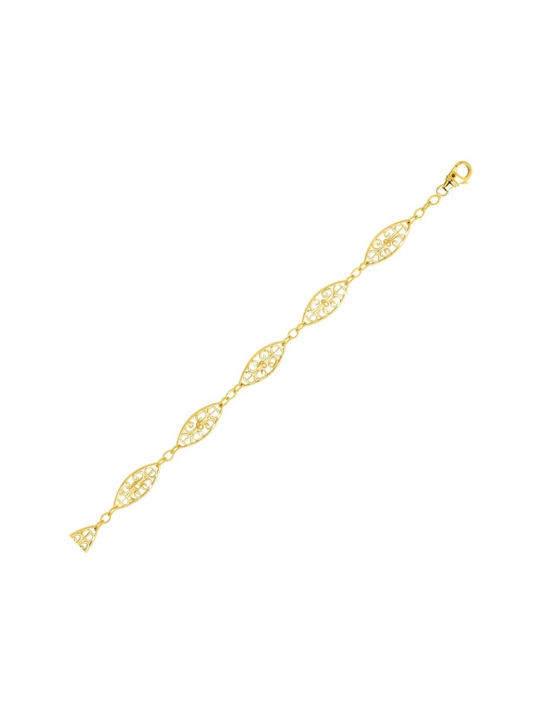 Chaine Filigrane or jaune 18K