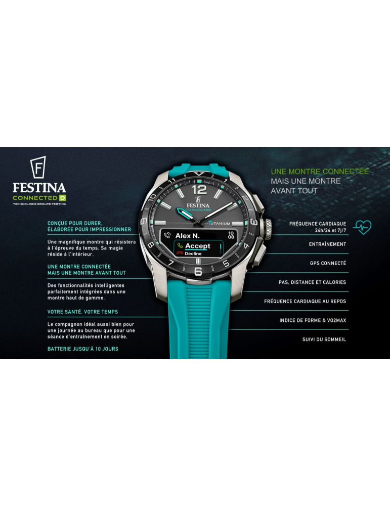 Montre Festina Connected F23000/6 - Élégance et Technologie pour l'Homme Moderne