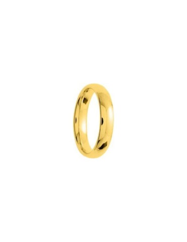 Alliance Or Jaune 18K 750/1000 Demi Jonc Confort 4mm 2