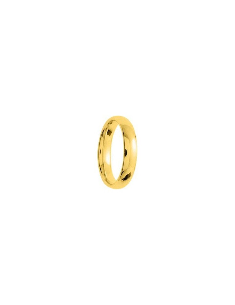 Alliance Or Jaune 18K 750/1000 Demi Jonc Confort 4mm