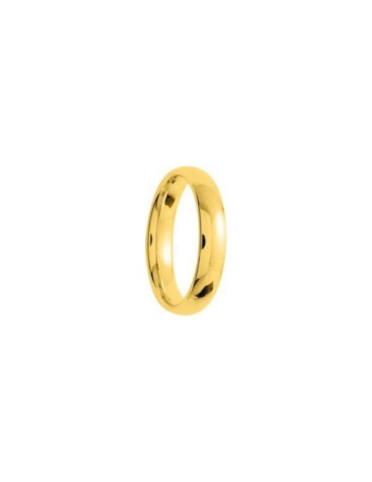 Alliance Or Jaune 18K 750/1000 Demi Jonc Confort 4mm