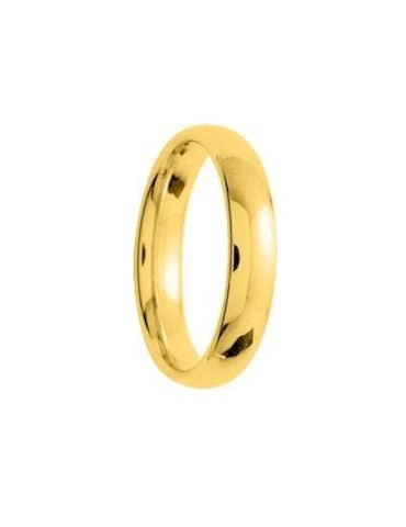 Alliance Or Jaune 18K 750/1000 Demi Jonc Confort 4mm
