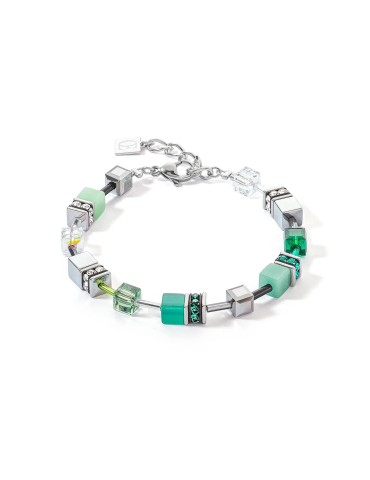 Bracelet GeoCUBE Iconic argent-vert Coeur de Lion 2838/30-0500
