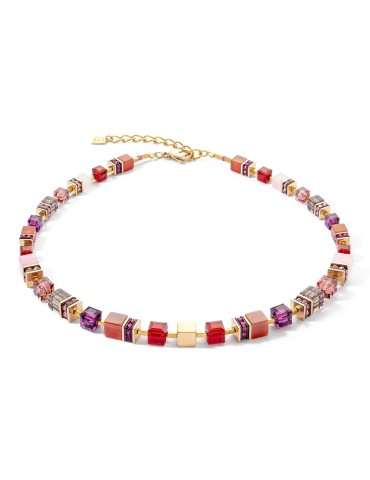 Collier GeoCUBE Precious statement or-rouge 3039/10-0316