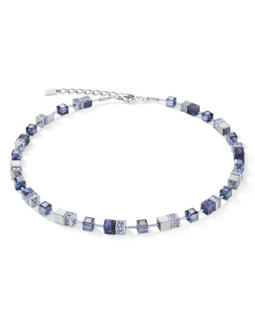 Collier GeoCUBE sodalite & hématite bleu 4017/10-0700