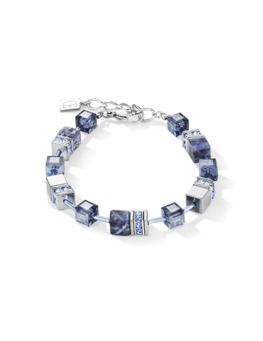 Bracelet GeoCUBE sodalite & hématite bleu Coeur de Lion 4017/30-0700