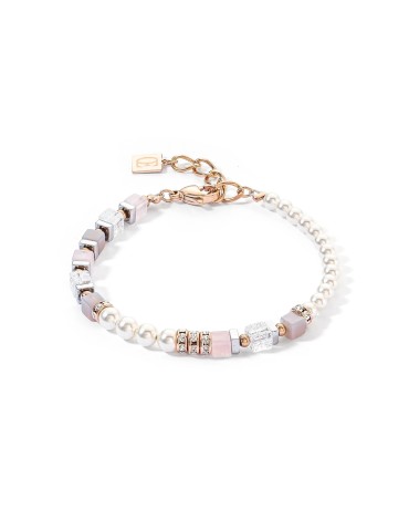 Bracelet Precious Fusion Offset or rose et rose glacé Coeur de Lion 4354/30-1920