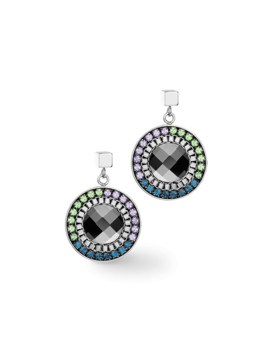 Boucles d'oreille Amulette Statement vert foncé Coeur De Lion Coeur de Lion 5036/21-0754