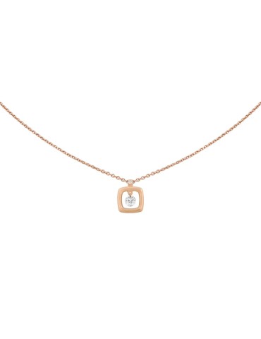 Collier Filles En Or Portrait en or gris