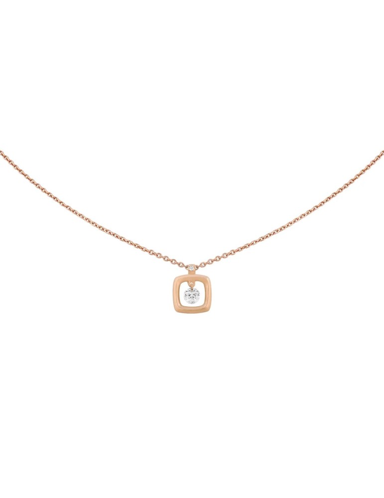 Collier Filles En Or Portrait en or gris