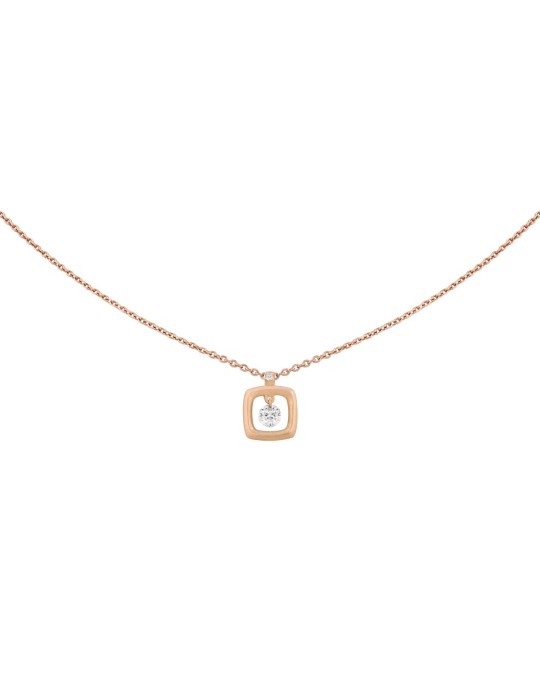 Collier Filles En Or Portrait en or gris