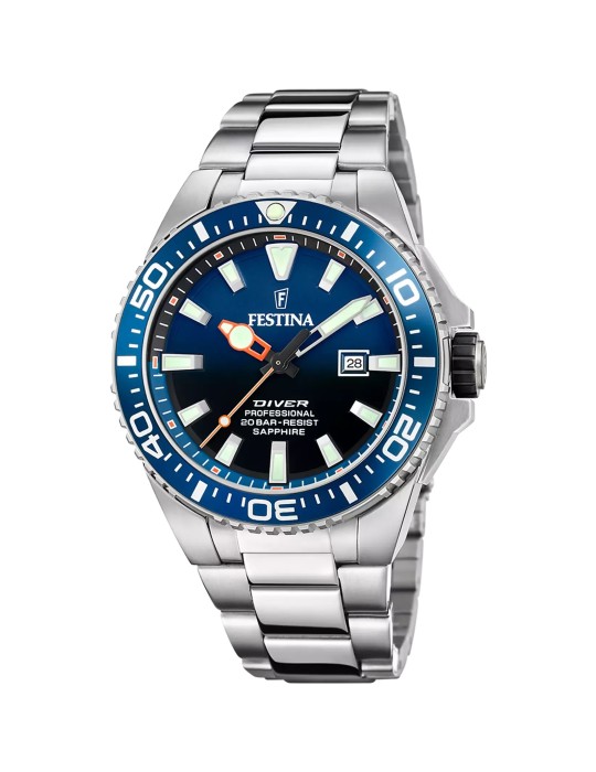 Montre Festina F20663/1 homme – Sportive acier et cadran bleu Montre Festina F20663/1 homme – Sportive acier et cadran bleu