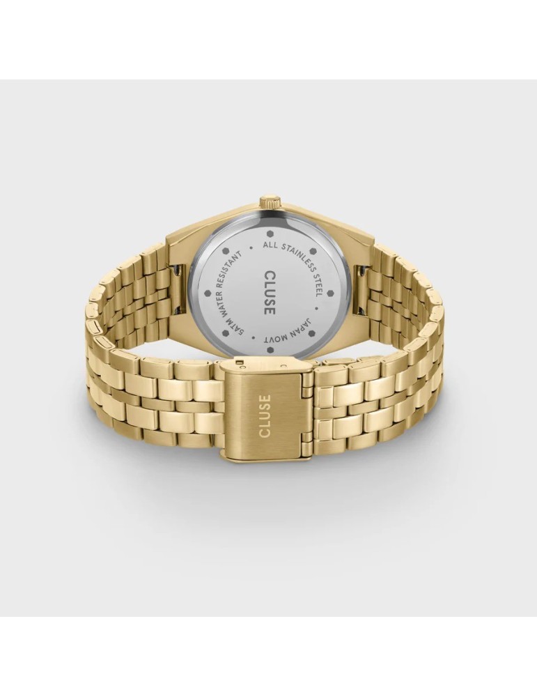 CLUSE Retro 70's CW35105 – Montre femme dorée, vert forêt, 33 mm