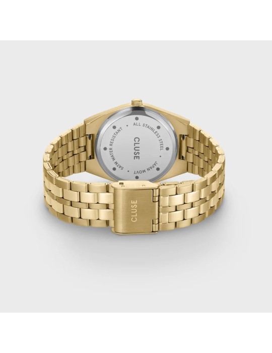 CLUSE Retro 70's CW35105 – Montre femme dorée, vert forêt, 33 mm