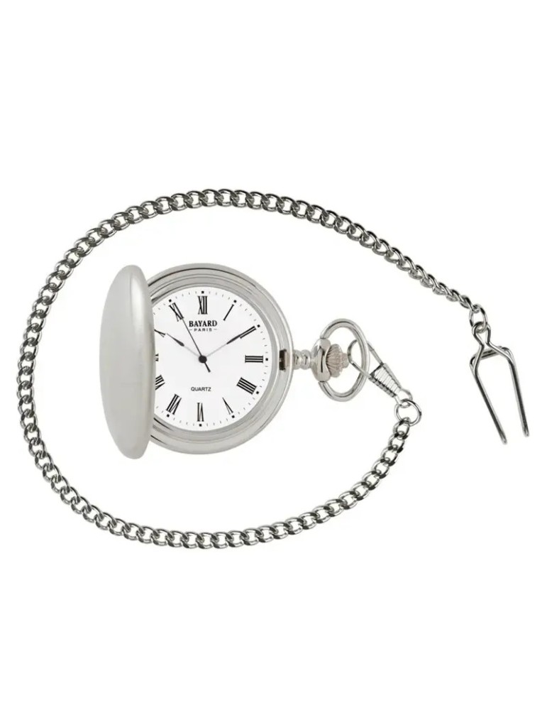 Montre à Gousset Bayard TX29.2 – Quartz argenté à chiffres romains