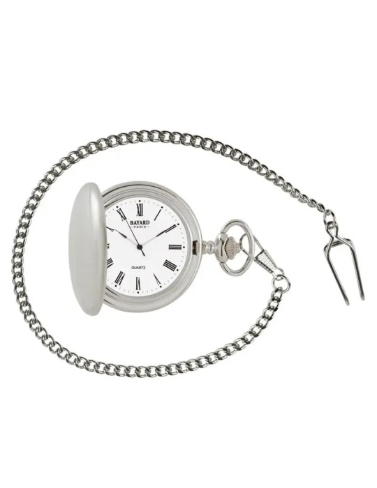 Montre à Gousset Bayard TX29.2 – Quartz argenté à chiffres romains